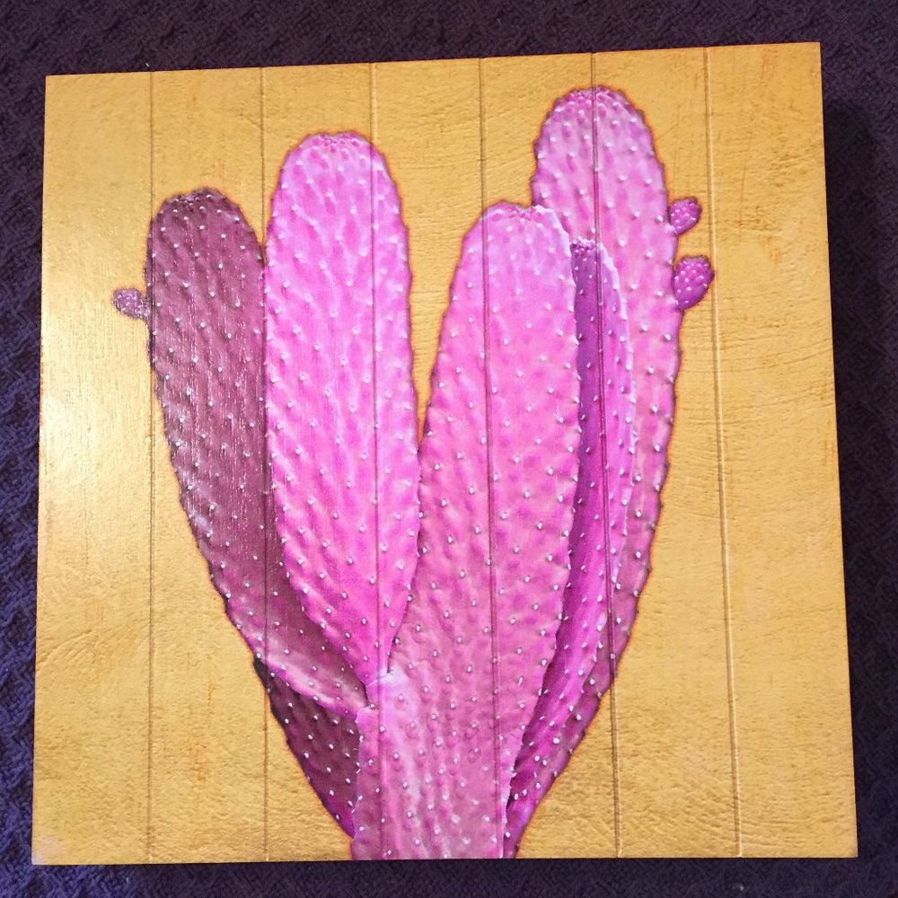 AZ Home "Garcia Yellow Cactus" Wall Art - NEW!